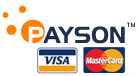 Pay with Visa, Mastercard or Payson account